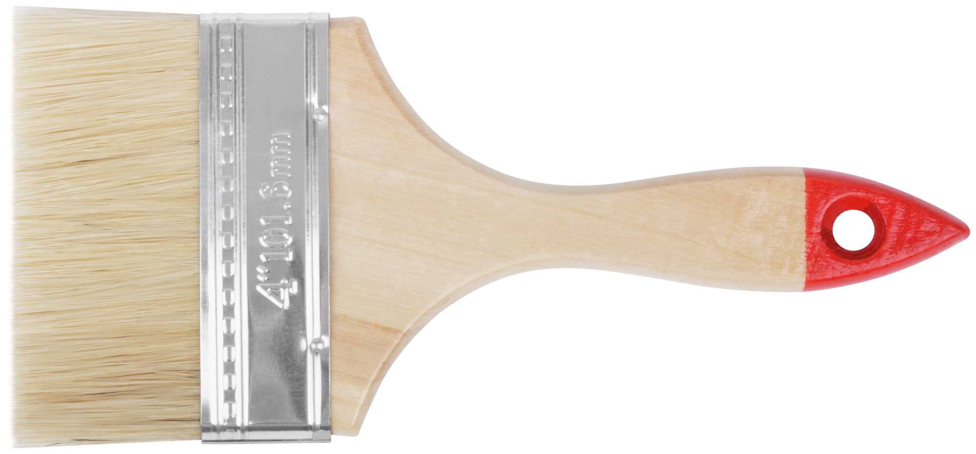 Кисть флейцевая Оптима с натуральной светлой щетиной и деревянной ручкой