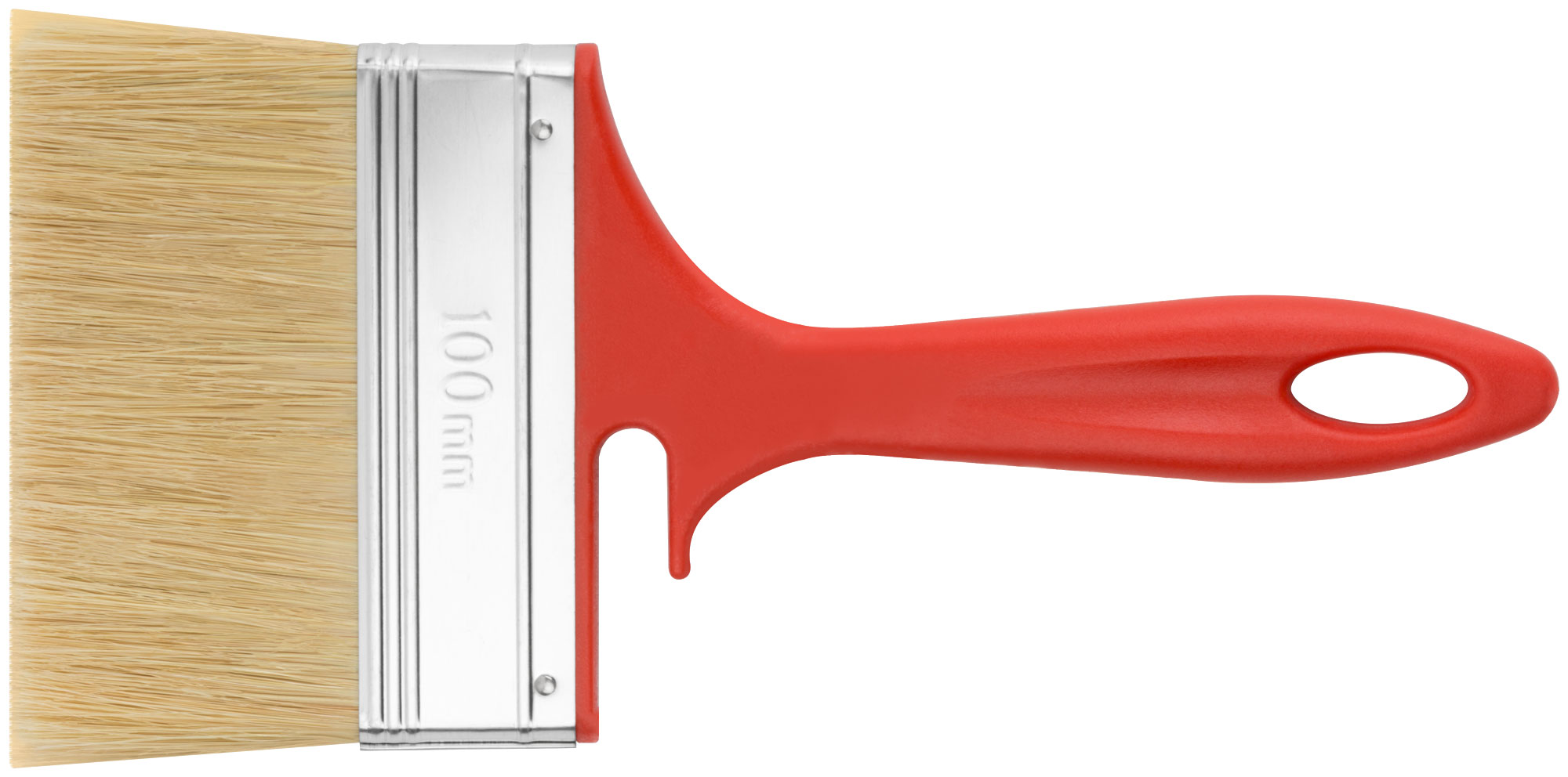 Кисть флейцевая с натуральной щетиной и пластиковой ручкой