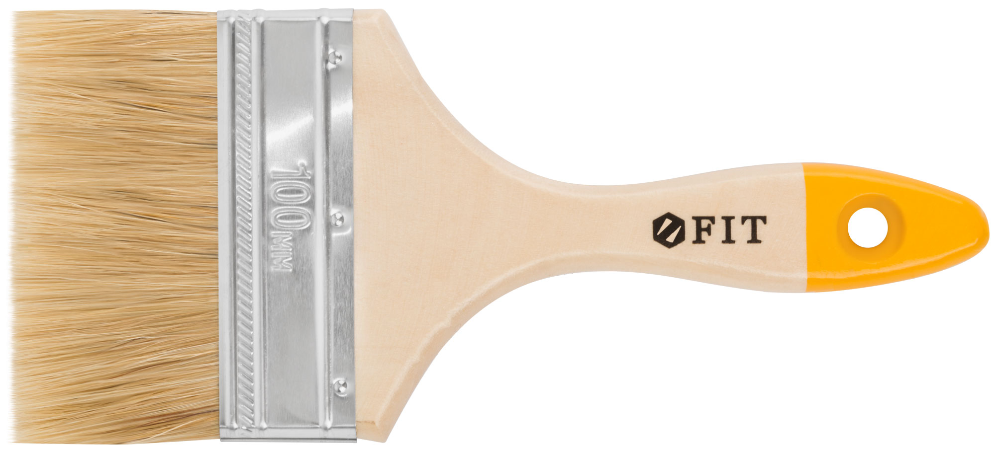 Кисть флейцевая FIT с натур. щетиной и деревянной ручкой