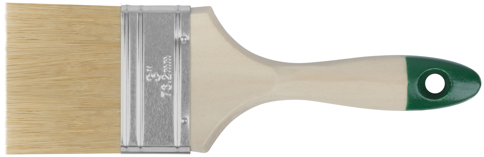 Кисть флейцевая с натуральной светлой щетиной и деревянной ручкой