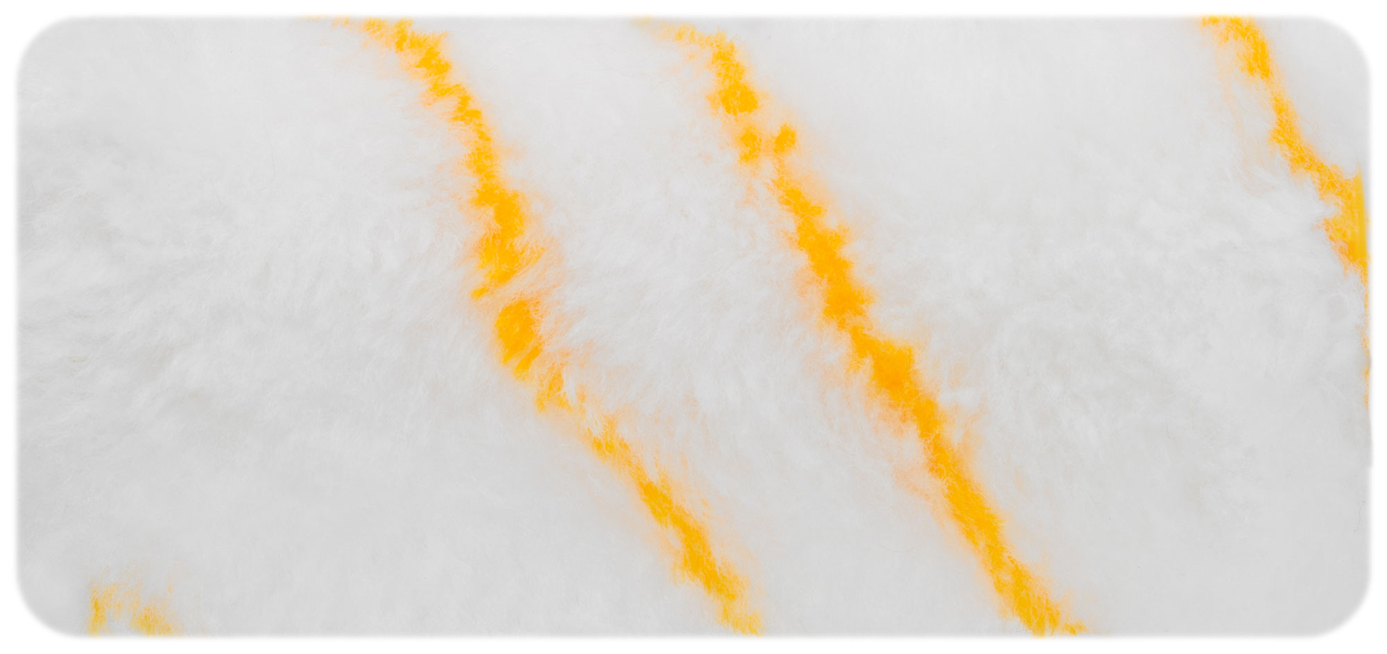 Сменный ролик полиакриловый белый с желтой полосой