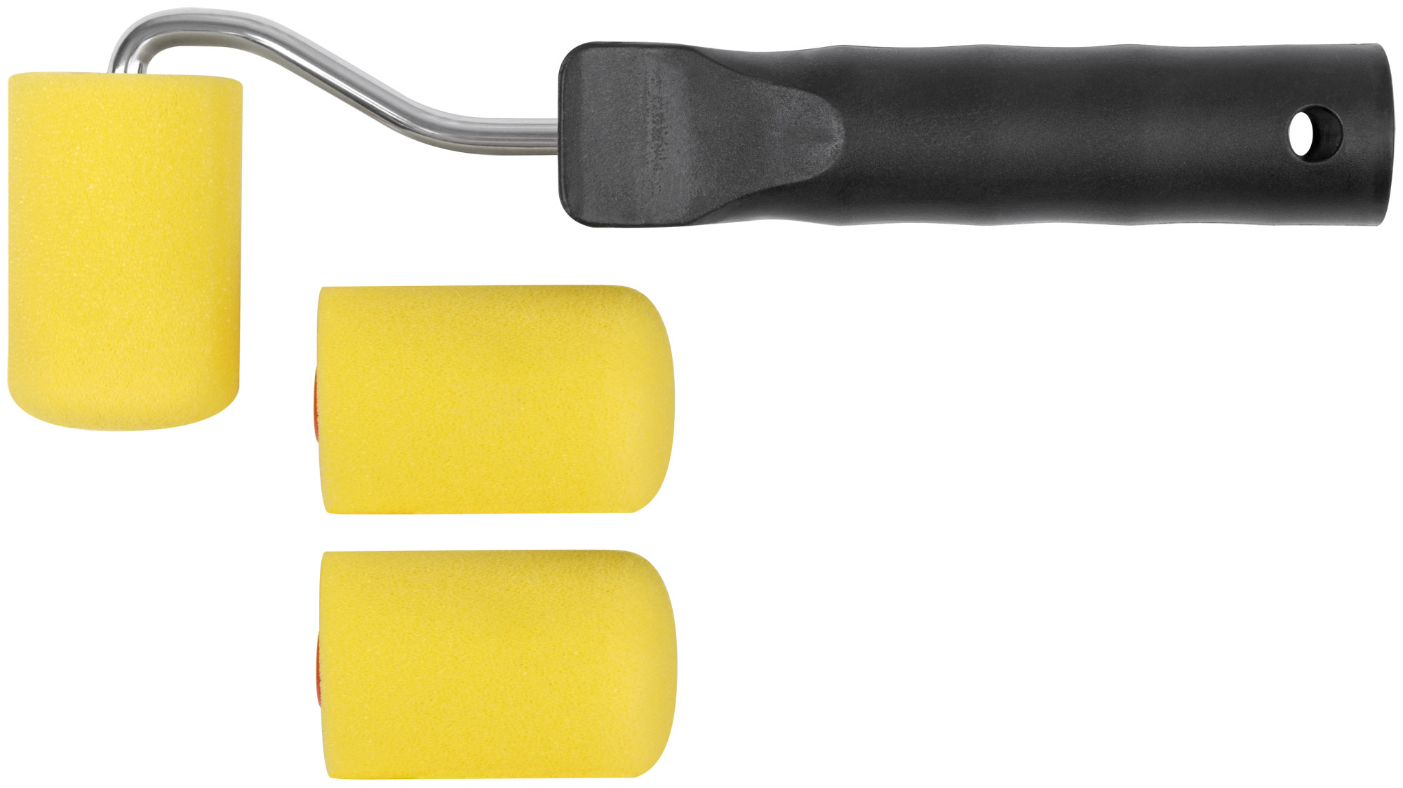 поролоновый валик FIT 02830 с ручкой и двумя сменными роликами