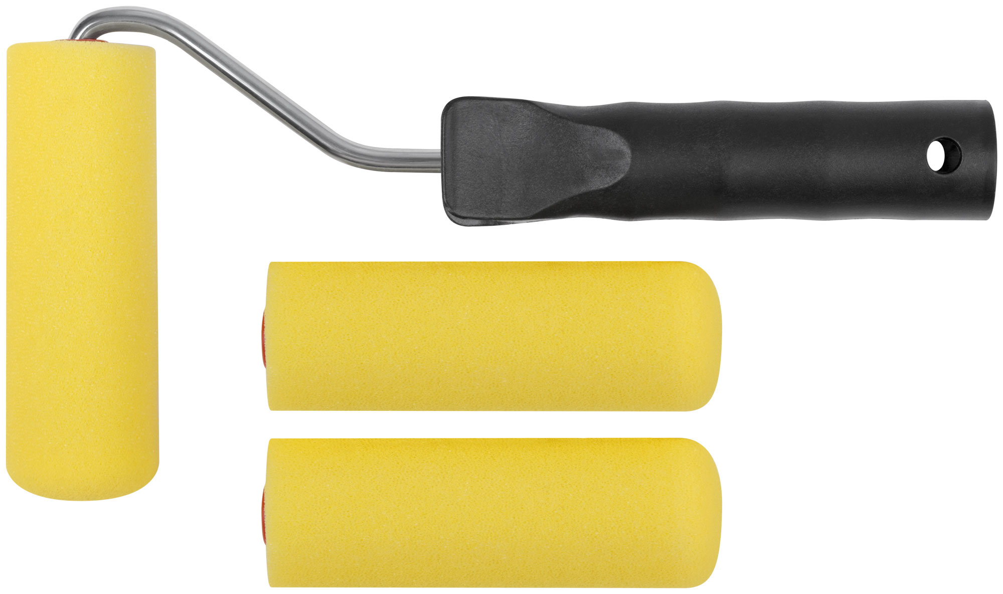 Валик поролоновый мини 100 мм с ручкой и 2 сменными роликами FIT