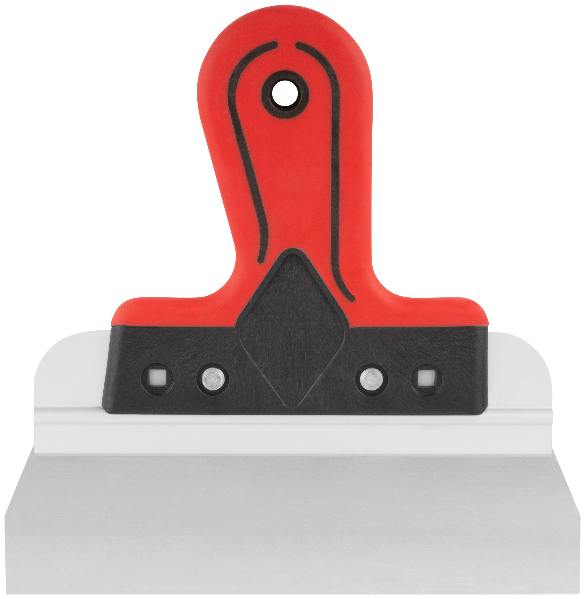 Шпатель фасадный 200 мм из нержавеющей стали с прорезиненной ручкой