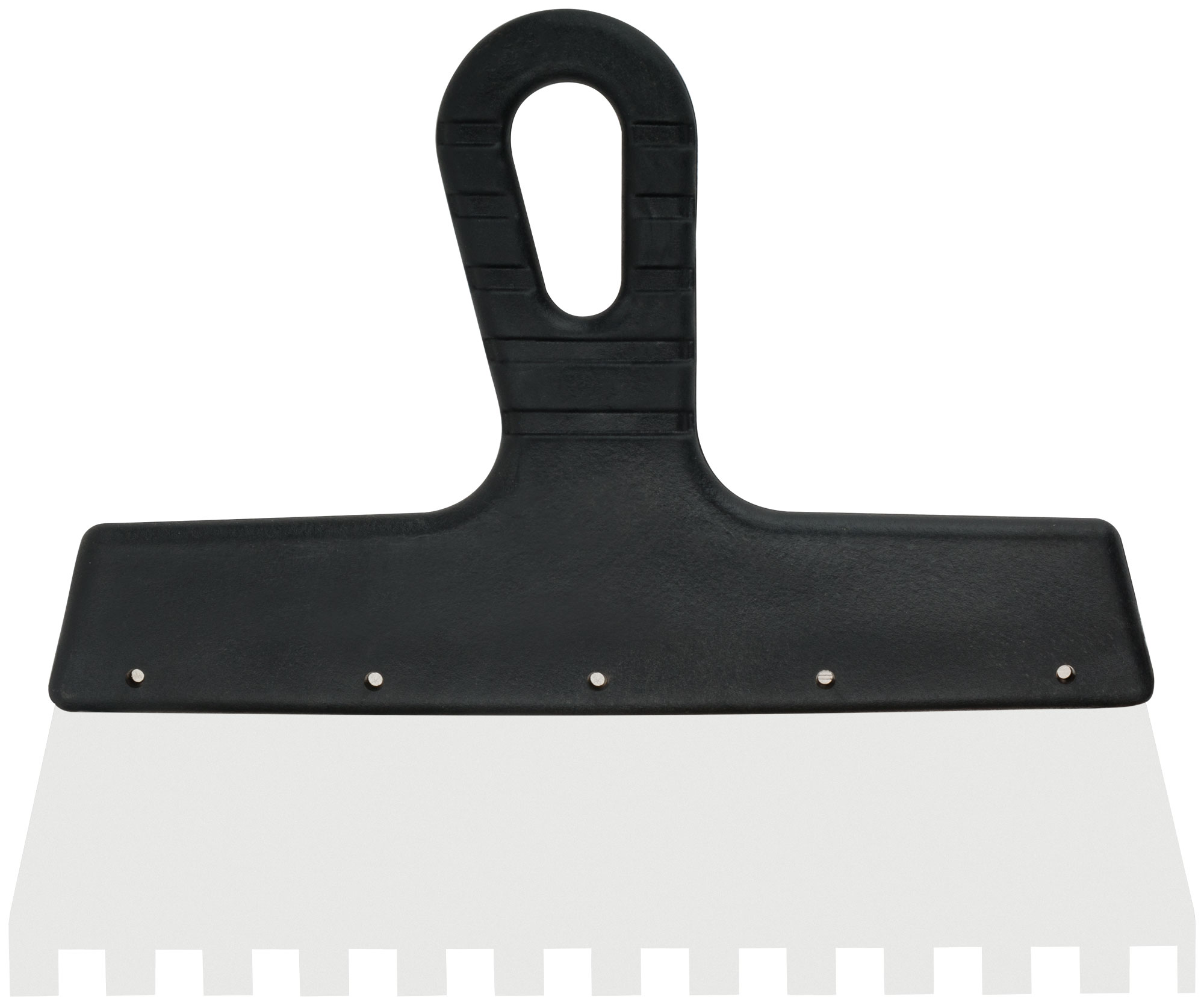 Шпатель зубчатый нержавеющий 250 мм с зубами 10 мм