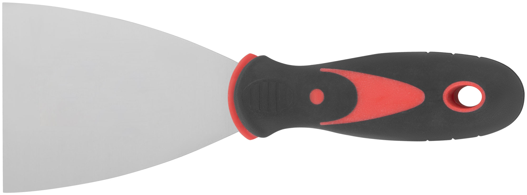 Шпатель 75 мм из нержавеющей стали с прорезиненной ручкой