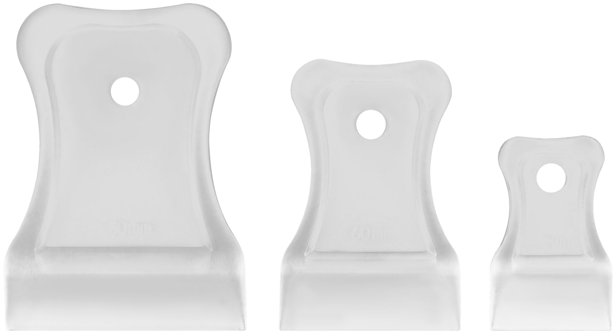 набор шпателей из мягкого пластика 40/60/80 мм КУРС