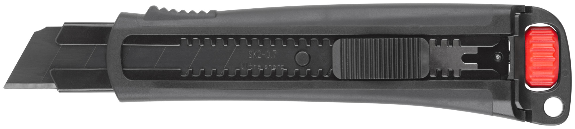 усиленный нож FIT 25 мм черный прорезиненный 10332