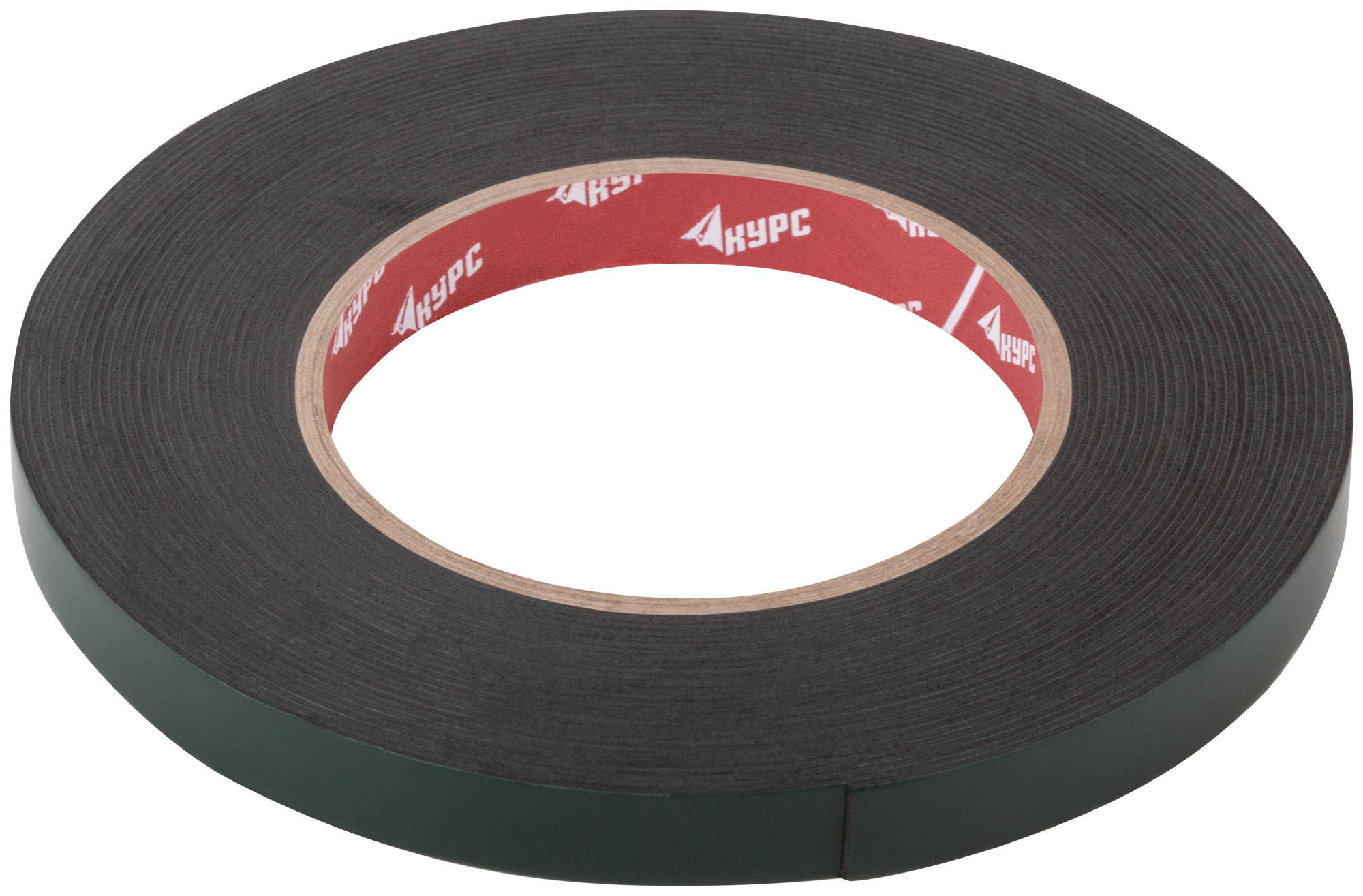 Черная монтажная лента 12 мм х 10 м на вспененной основе