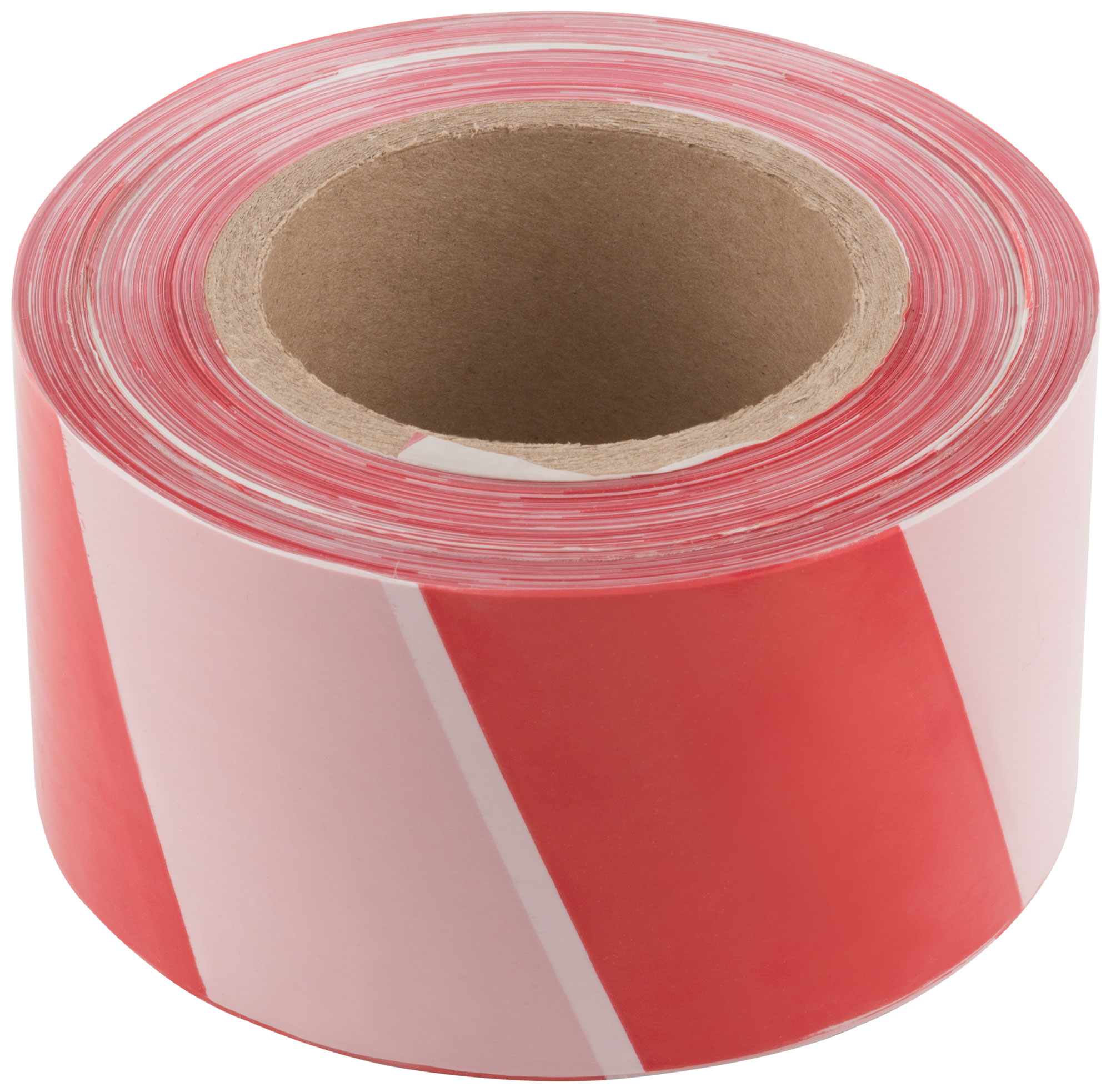 Сигнальная лента красно-белая 75 мм х 250 м