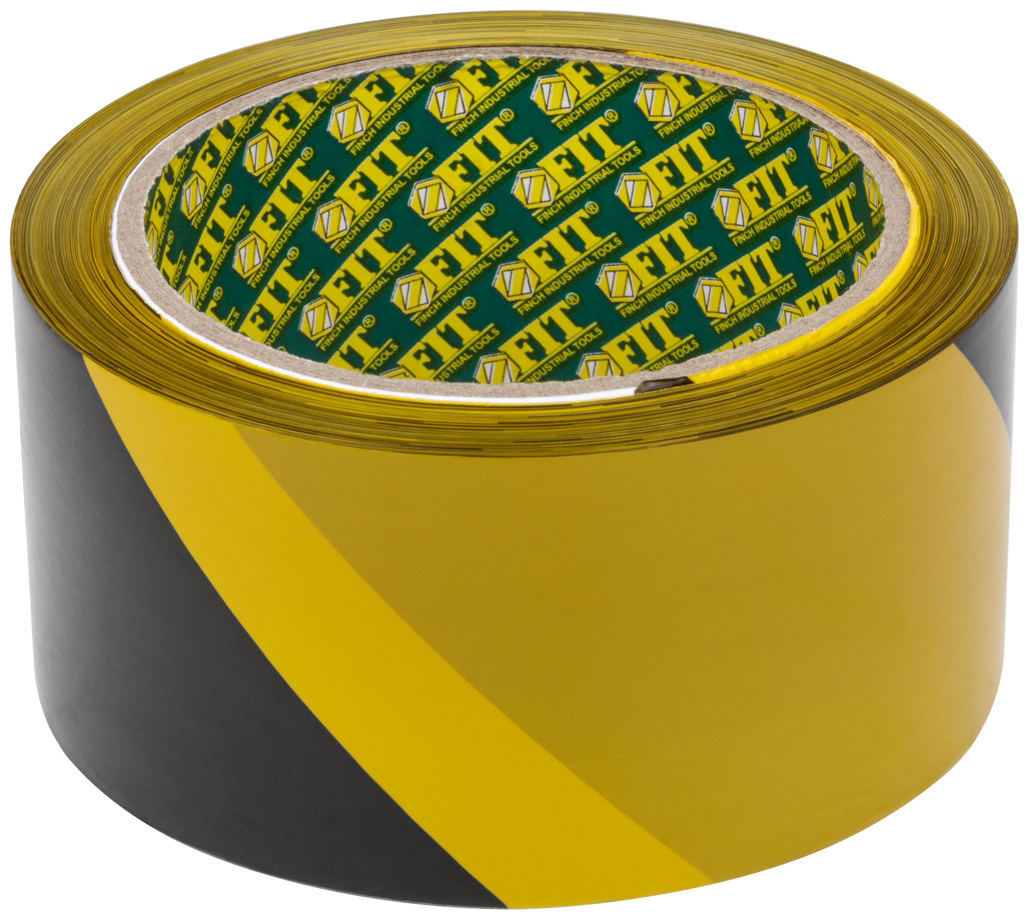 сигнальная лента черно-желтая 50 мм х 100 м FIT 11855