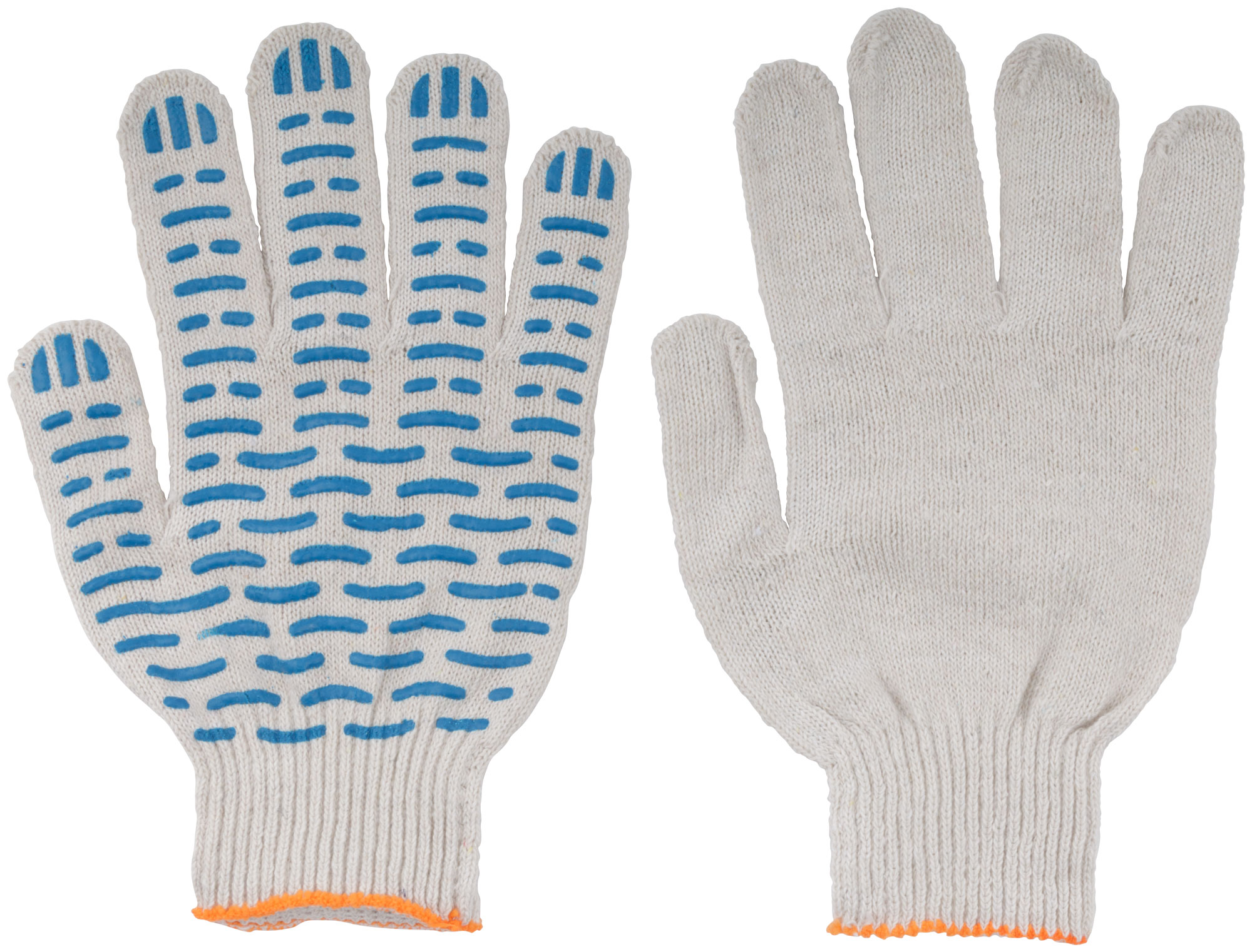 перчатки вязаные с ПВХ для строительных работ