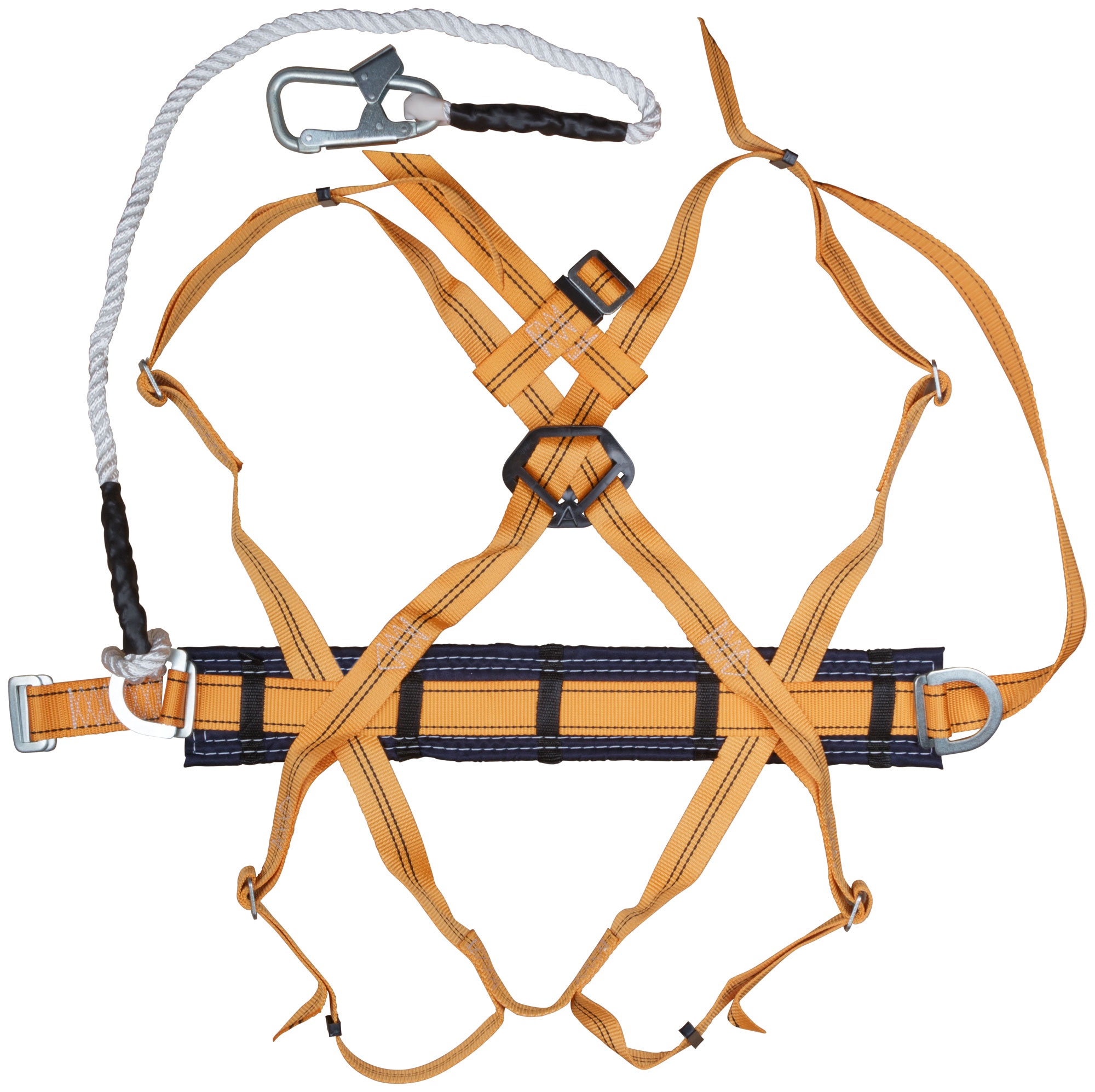 Удерживающая привязь УП-2ЖВ с наплечными и набедренными лямками