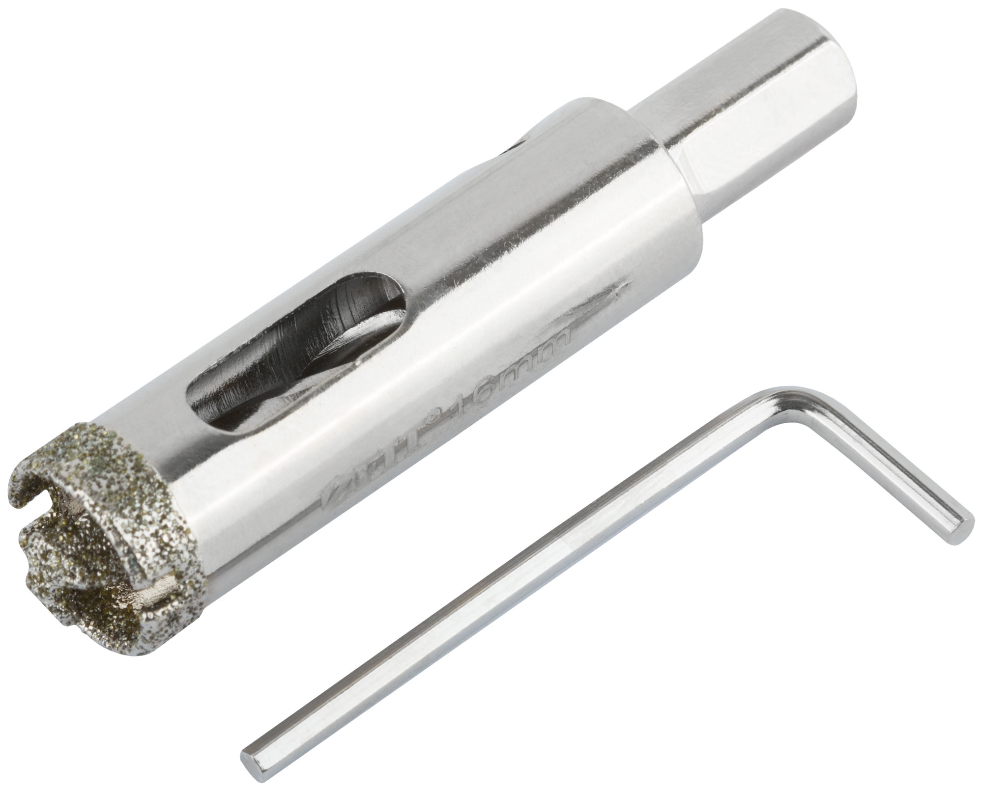 Коронка кольцевая алмазная 16х70 мм с центровочным сверлом FIT