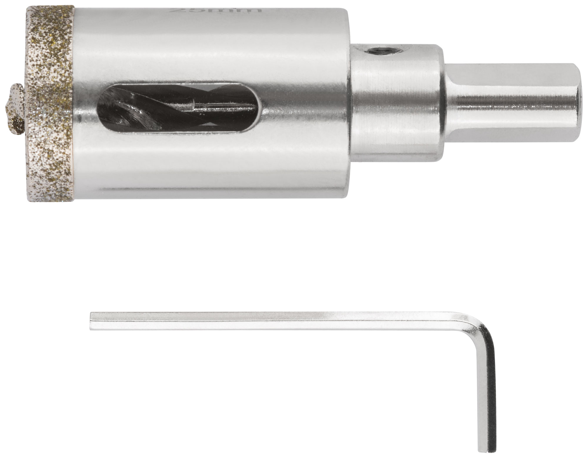 Коронка алмазная 25х70 мм с центровочным сверлом FIT