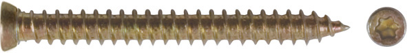 Шуруп оконный 7,5х152 мм Torx, желтопассированный, 10 шт Пром