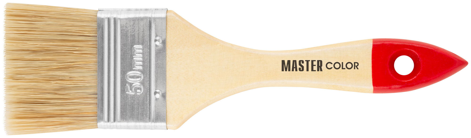 Кисть флейцевая 50 мм натур. щетина, лакиров. ручка