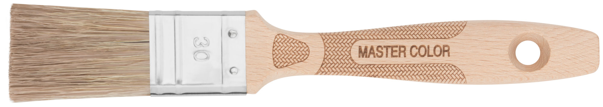 Кисть флейцевая 30 мм с буковой ручкой и нерж. обжимом