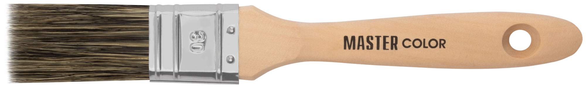 Кисть флейцевая 30 мм с нержавеющим обжимом и натуральной щетиной