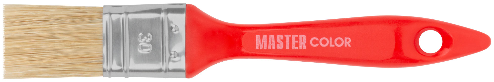 Кисть флейцевая 30 мм с нержавеющим обжимом и пластиковой ручкой