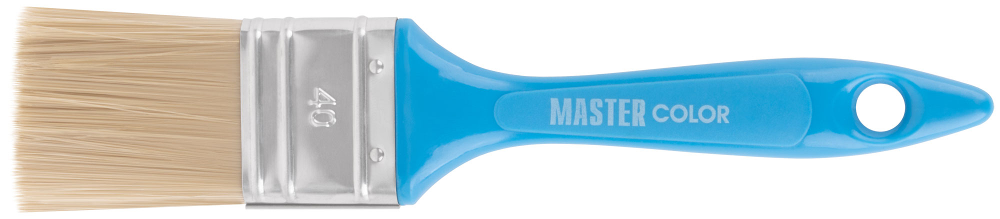 Флейцевая кисть 40 мм с ПЭТ-щетиной и нержавеющим обжимом