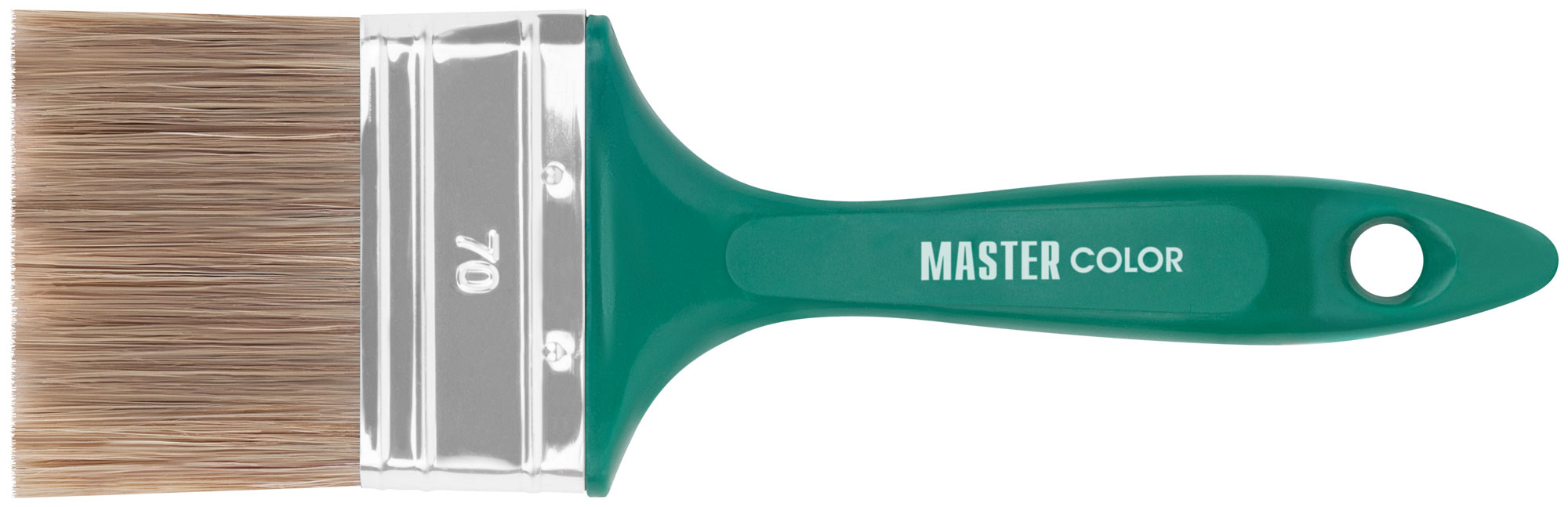 Кисть флейцевая с комбинированной щетиной и нерж. обжимом 70 мм