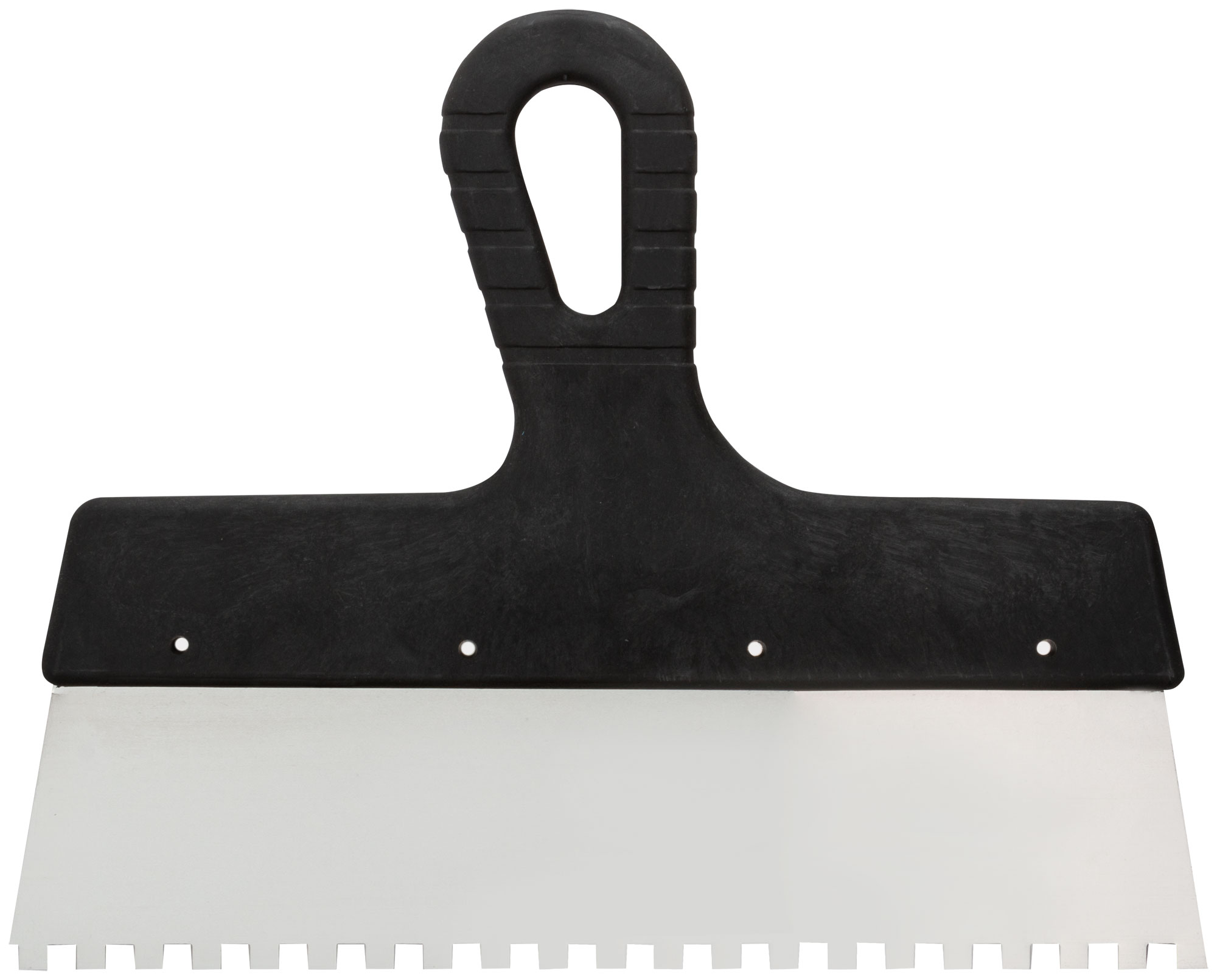 Шпатель зубчатый 6х6 мм с пластиковой ручкой 250 мм