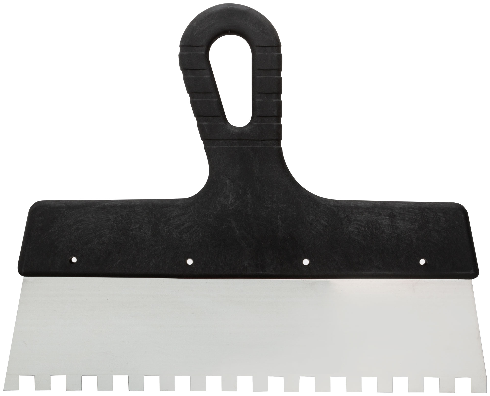 Шпатель зубчатый 8х8 мм нержавеющая сталь пластиковая ручка 250 мм