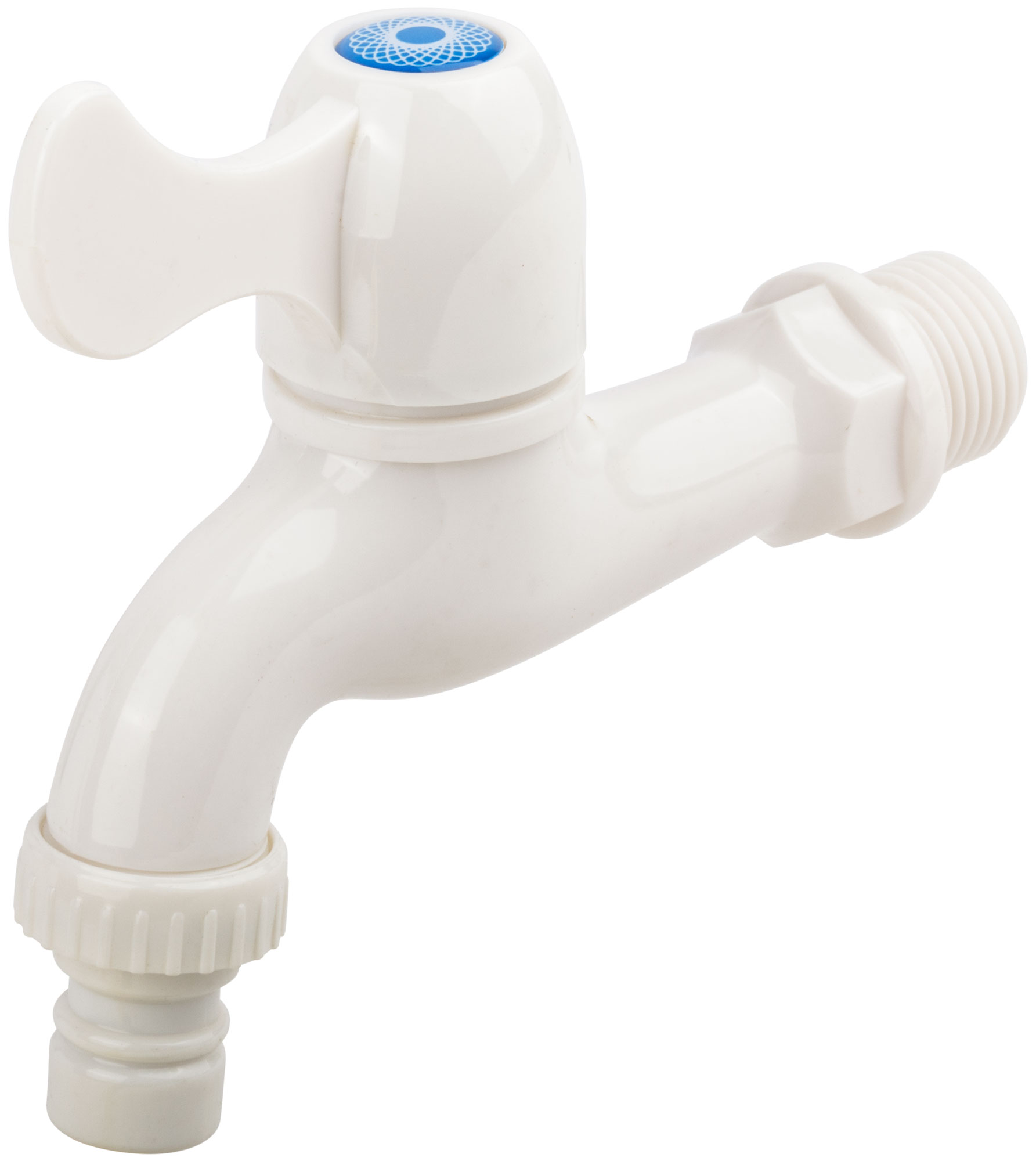белый пластиковый кран водозаборный 1/2" Terma 73956