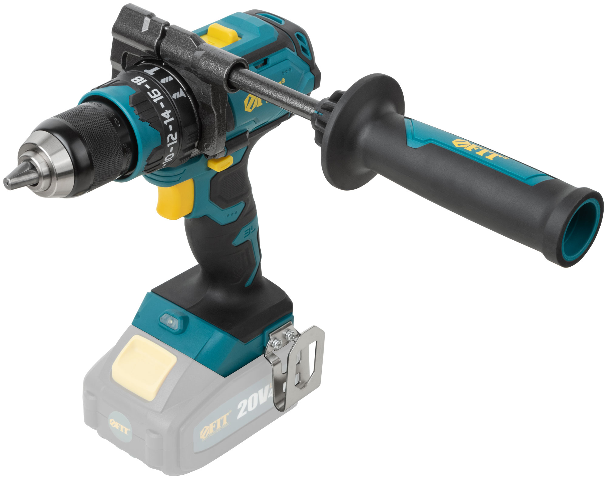 Дрель-шуруповерт FIT CD-S20LiBH 20 В, 100 Нм, 79907