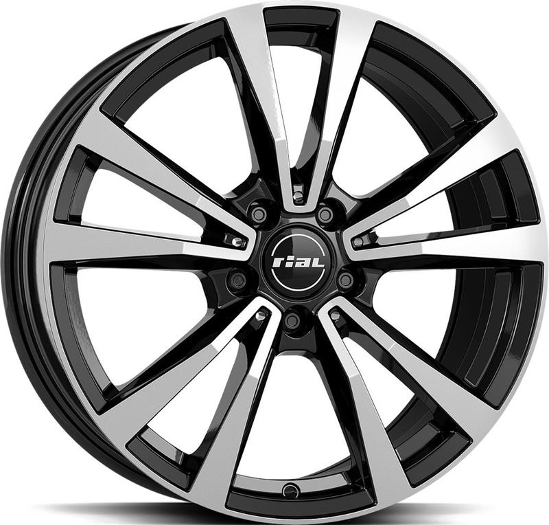 Диски RIAL M12X Diam Black Pol 9x20 5/112 ET33 CB66,6 R14
