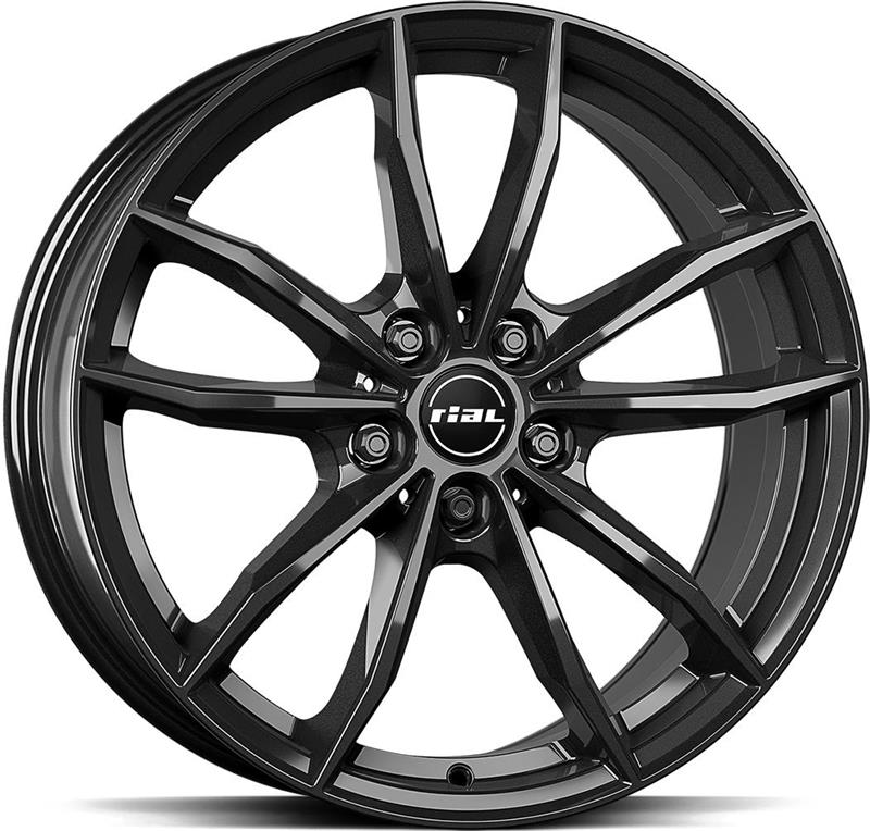 Диски RIAL X12 Diam Black 8x19 5/112 ET30 CB66,7